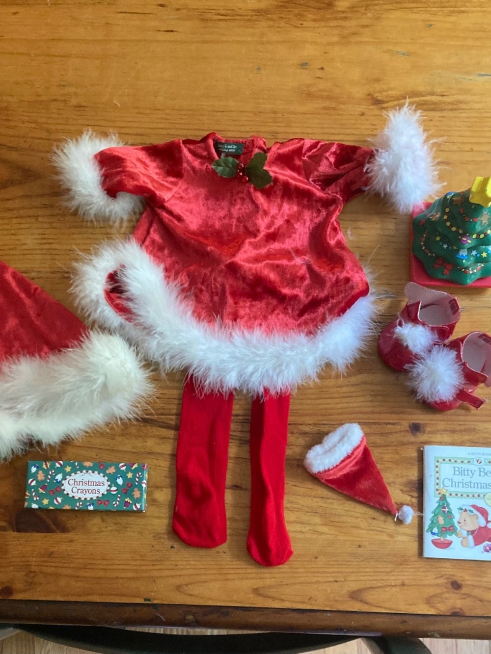 American Girl Bitty Baby Holiday 2000 Santa’s helper outfit